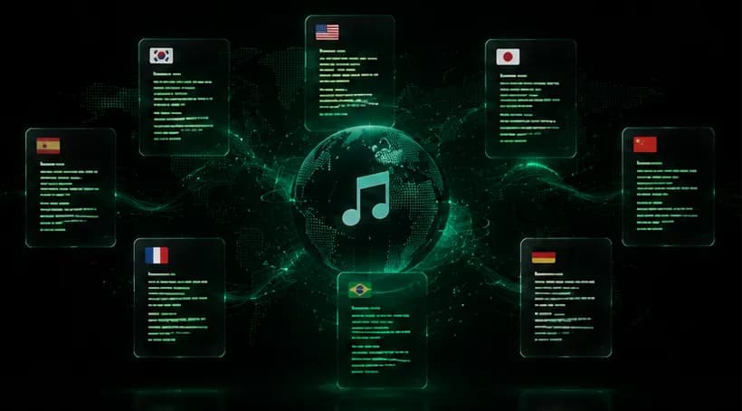 Multi-language lyrics generator